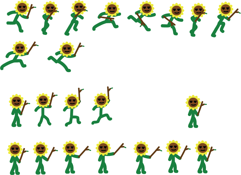 Flower character sprites