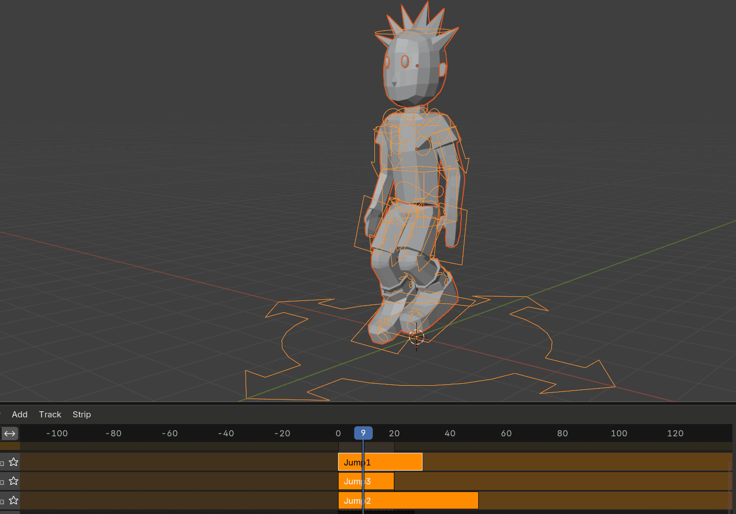 Jump animations in Blender